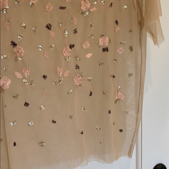 Sequin embroidered sheer T-shirt - Picture 7 of 8